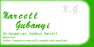 marcell gubanyi business card